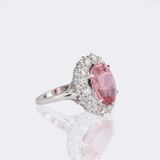 an Elegant Pink Tourmaline Diamond Ring - image 2