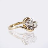 Moi-et-Toi Ring with Diamonds - image 2