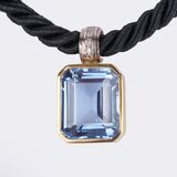 Topaz Pendant with Cord Necklace - image 1