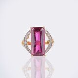 Tourmaline Diamond Ring - image 1