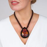 High-Carat 'Madeira' Citrine Pendant an Silk Cord - image 3