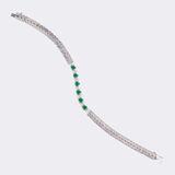 Smaragd Armband mit Brillanten-Besatz - Bild 2