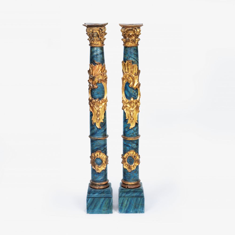 Paar dekorativer Rokoko-Säulen