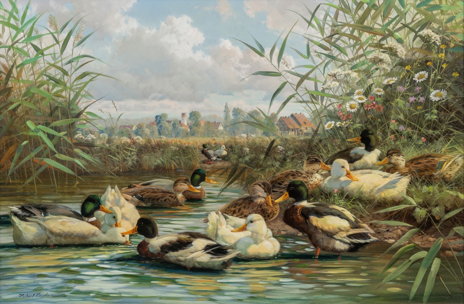 Enten auf dem Weiher