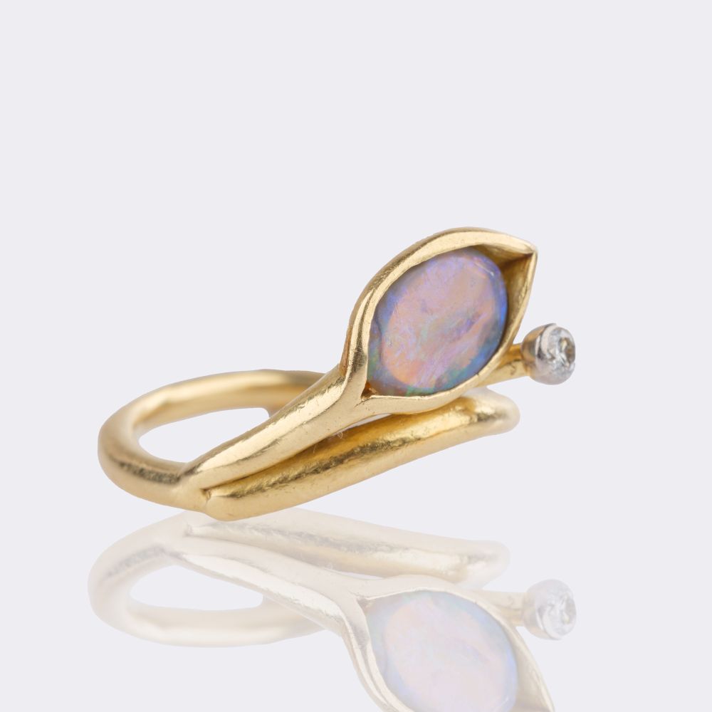 Opal Diamond Ring - image 2