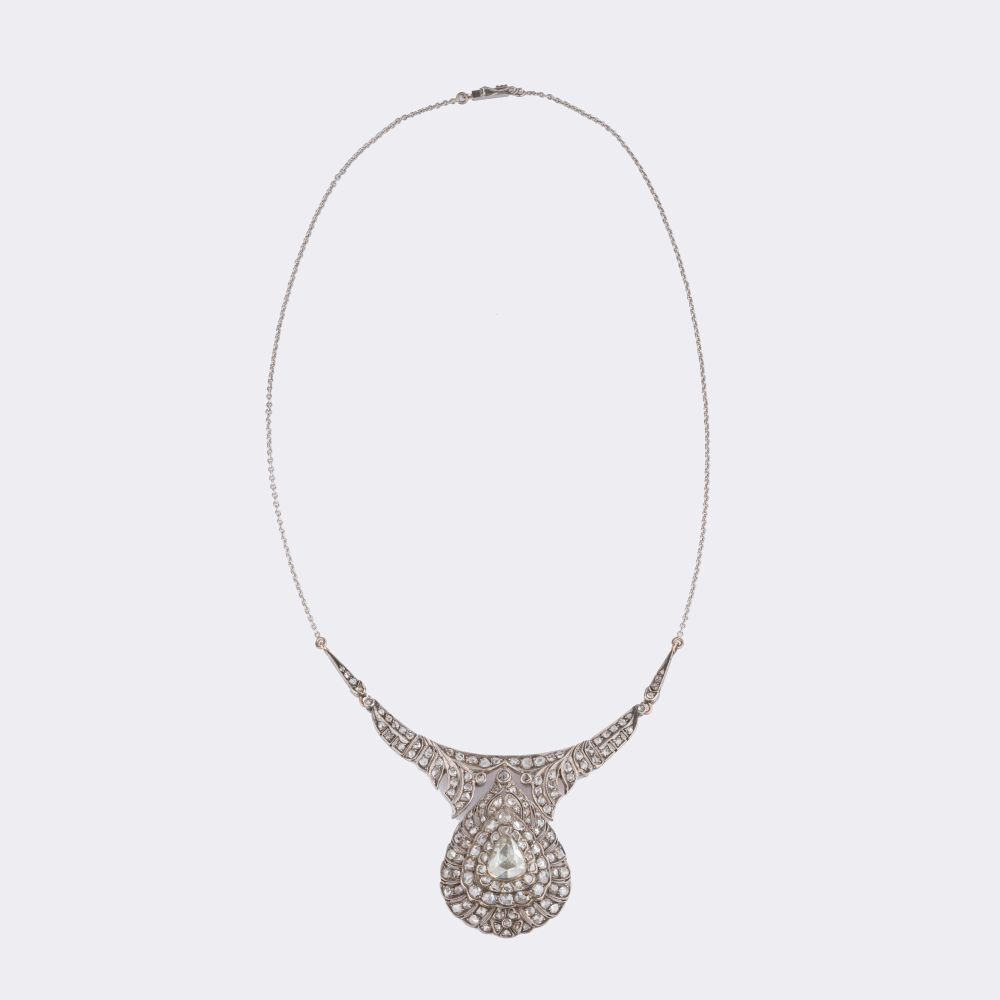 Fin de siècle Necklace with antique Diamonds - image 2