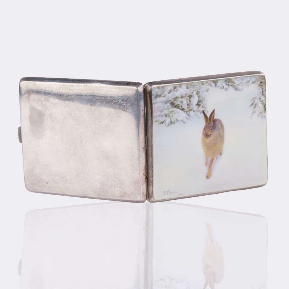 Cigarette Case with painting 'Rabbit' - image 2