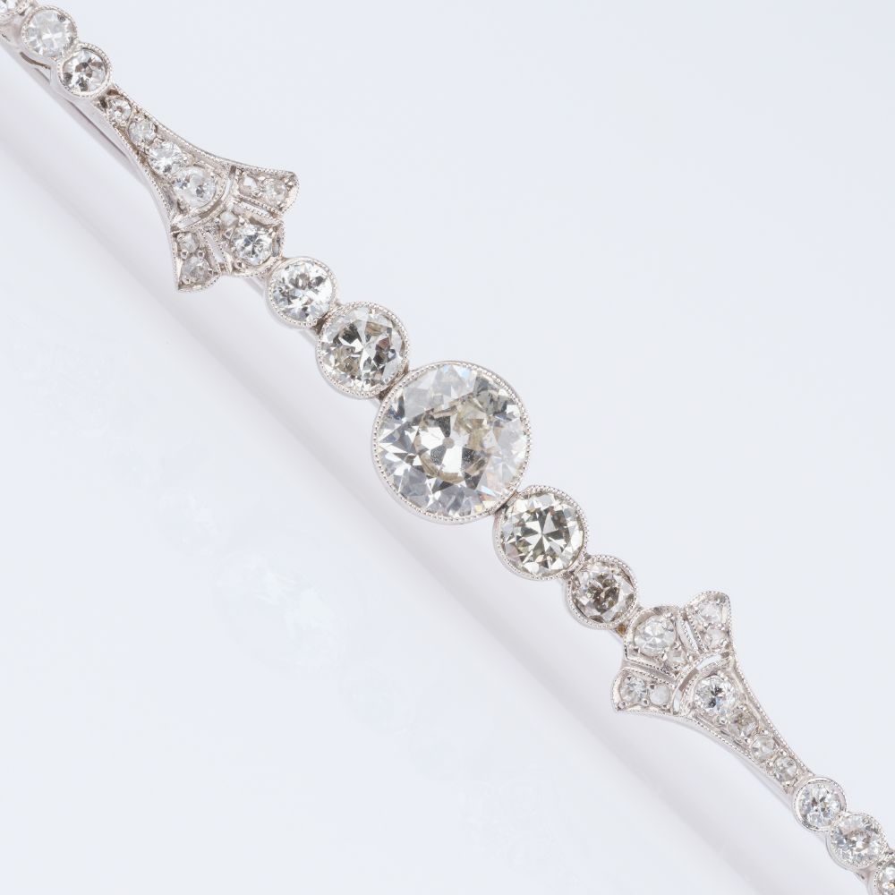 Brooch with Old-cut Diamonds and Pearls - image 2