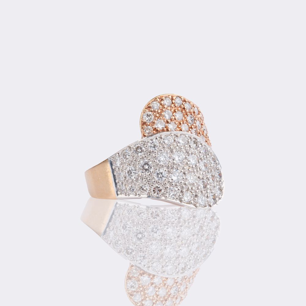 Bicolour Diamond Bandring - image 2