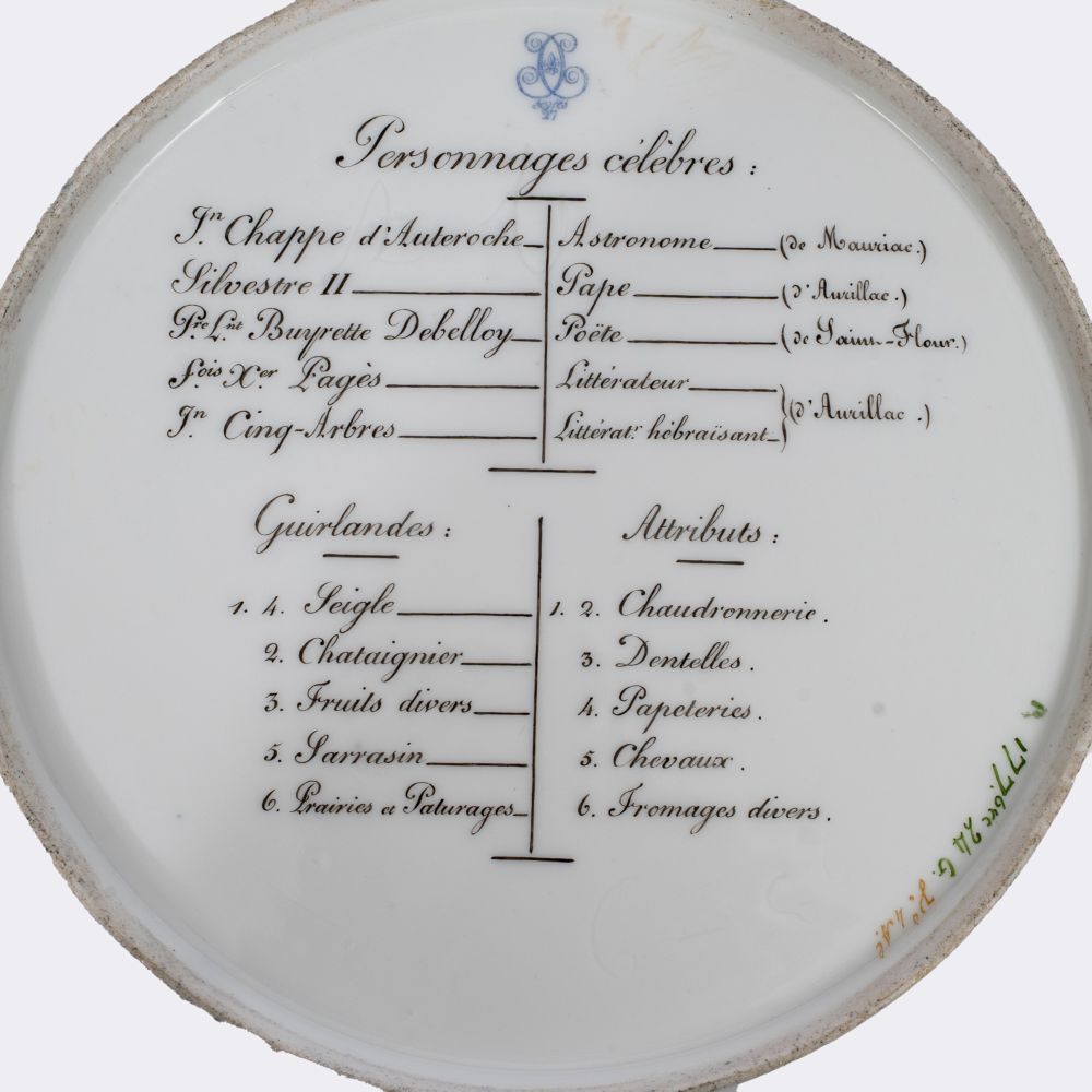 A Rare Plate 'Cantal' from the 'Service des Départements - image 2