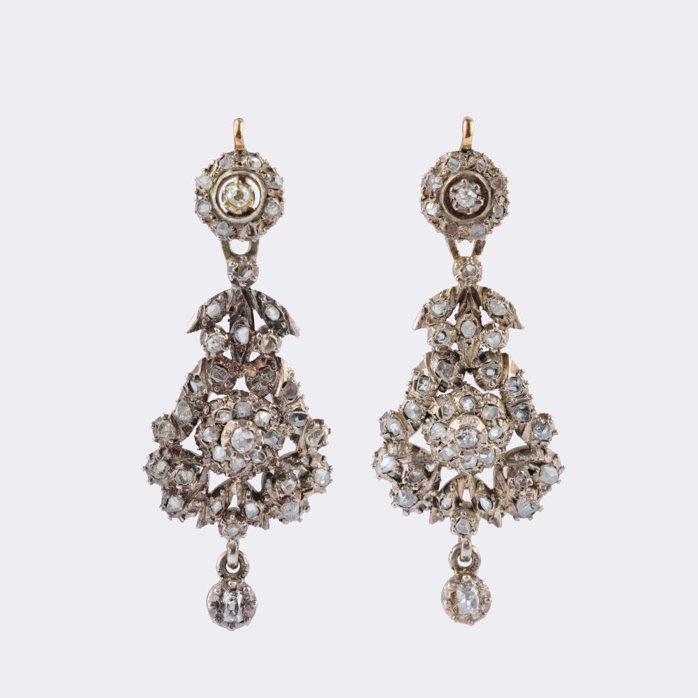 Pair of antique Rosediamonds-Earrings