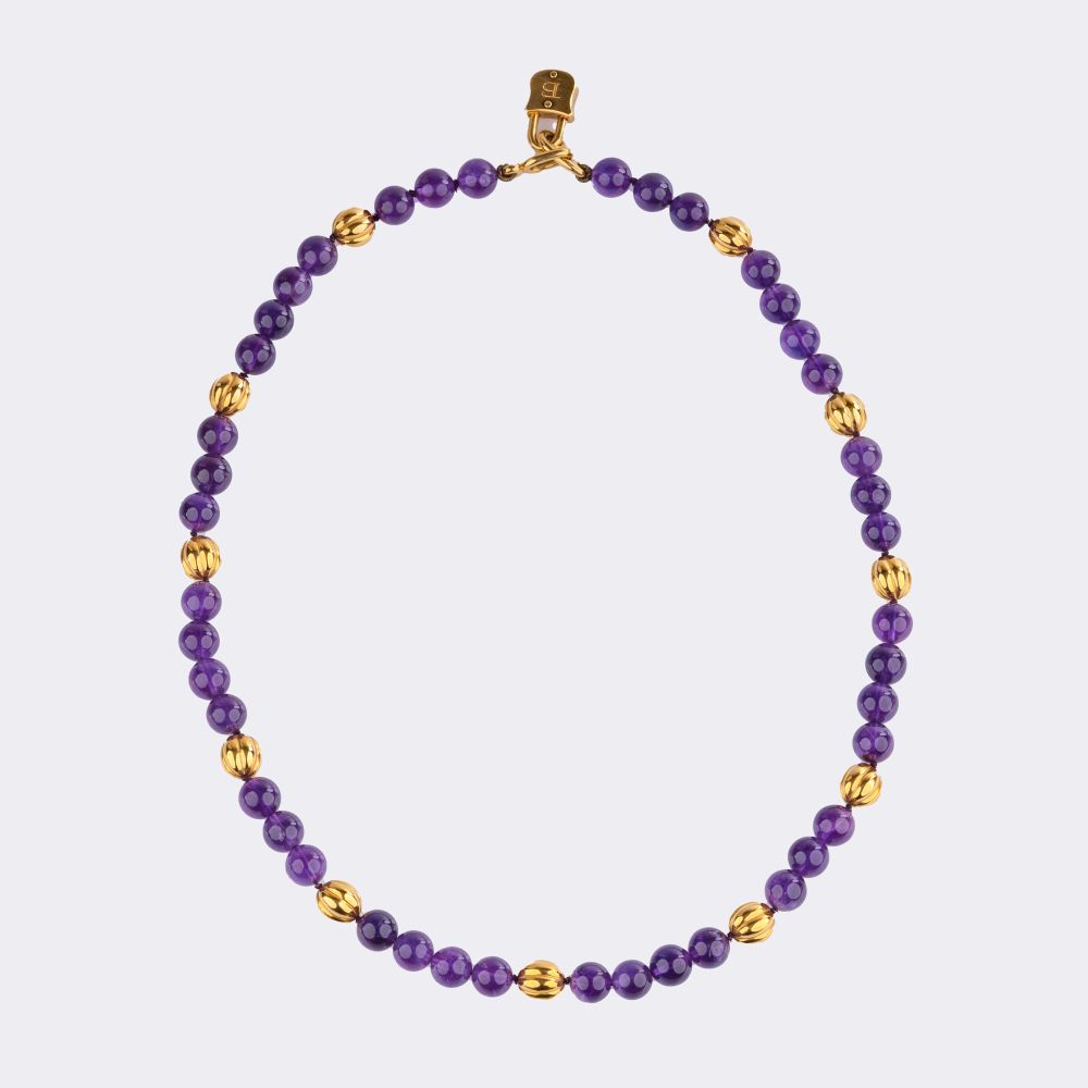 Amethyst Gold Necklace