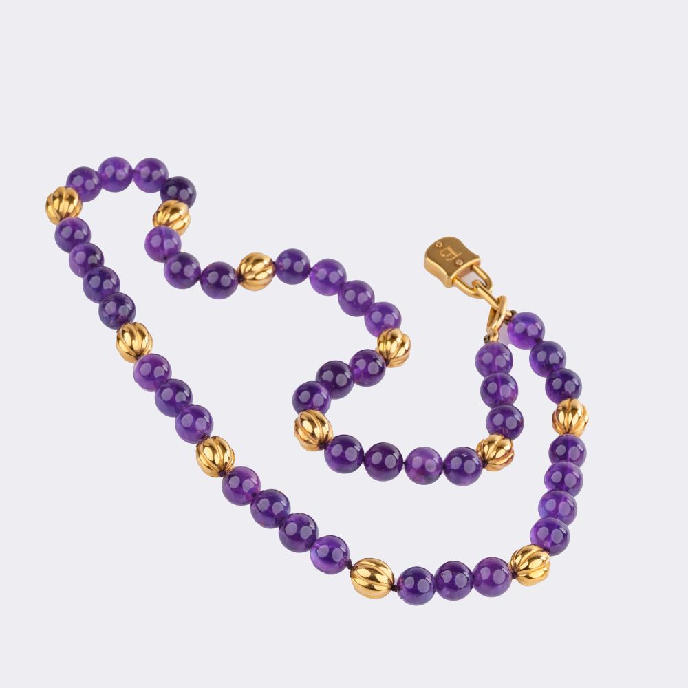 Amethyst Gold Necklace - image 2