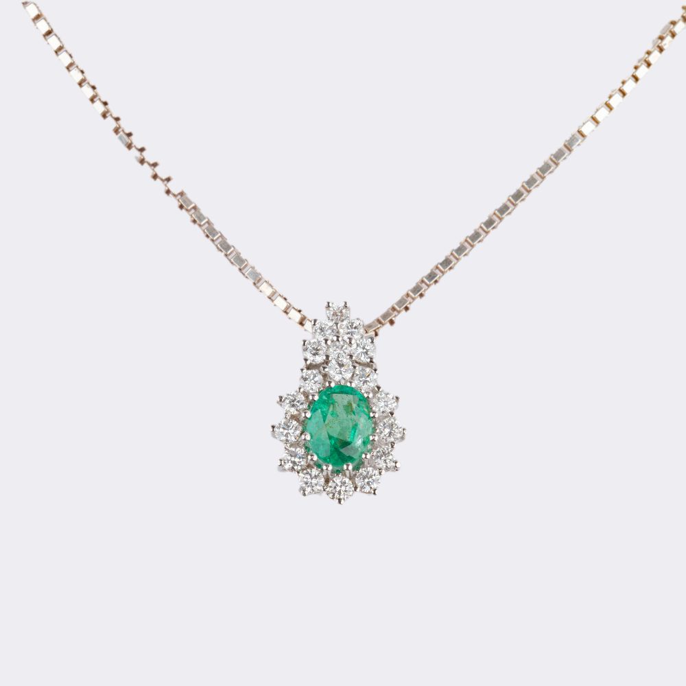 Emerald Diamond Ring with matching Pendant - image 2