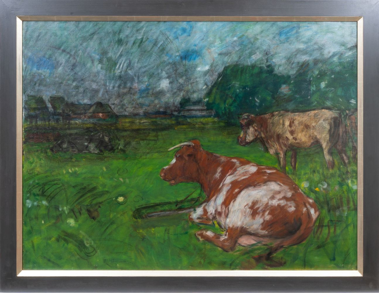 Landscape with two Cows - image 2