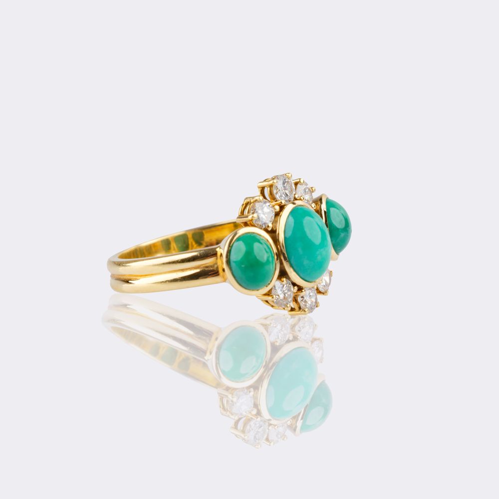 Amazonite Diamond Ring - image 2
