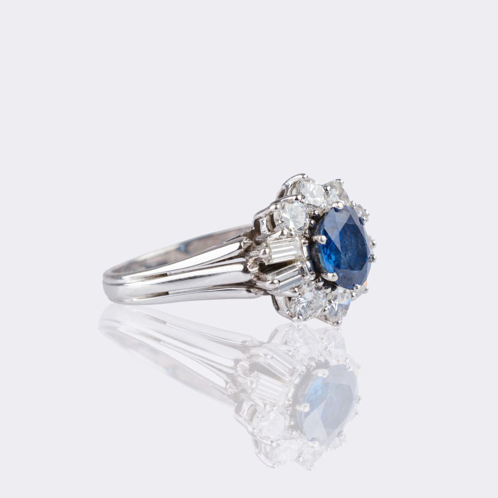 Sapphire Diamond Ring - image 2