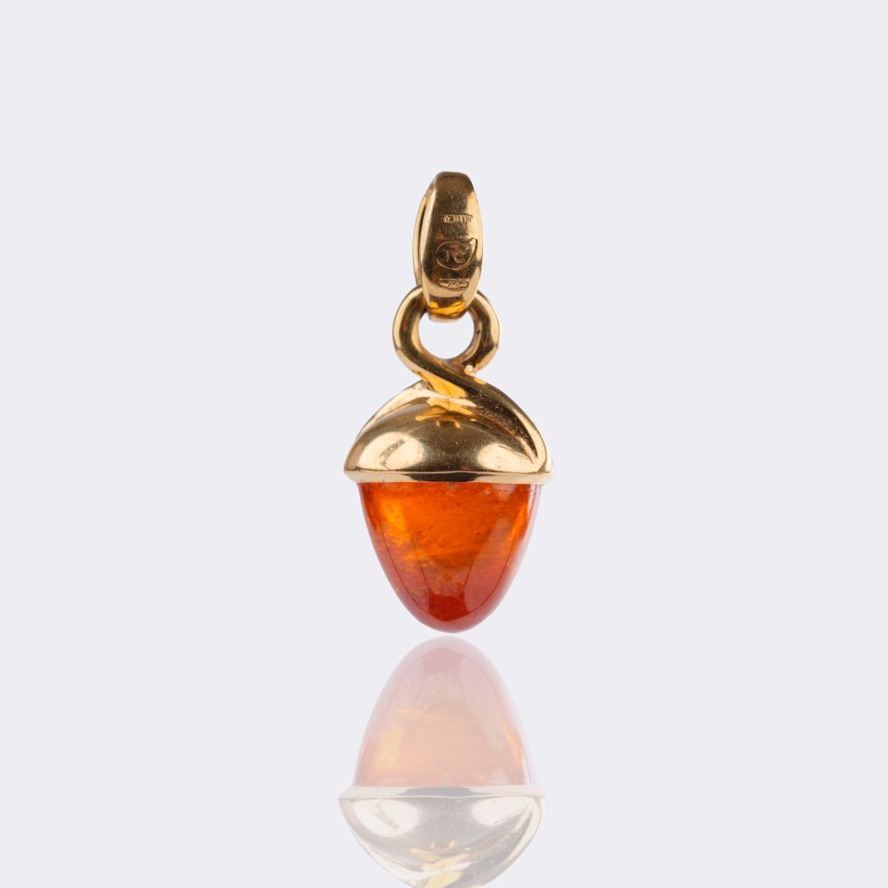 'Mikado Bouquet' Pendant with Mandarin Garnet