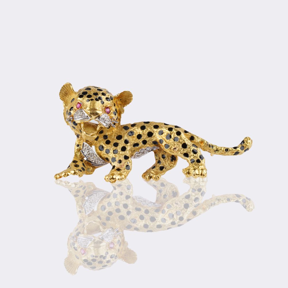 French Vintage Brooch 'Leopard'