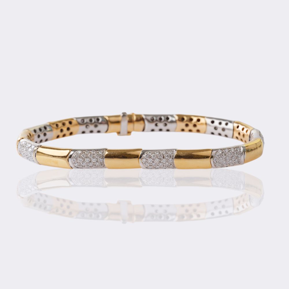 Two-Tone Gold Bracelet with Diamonds