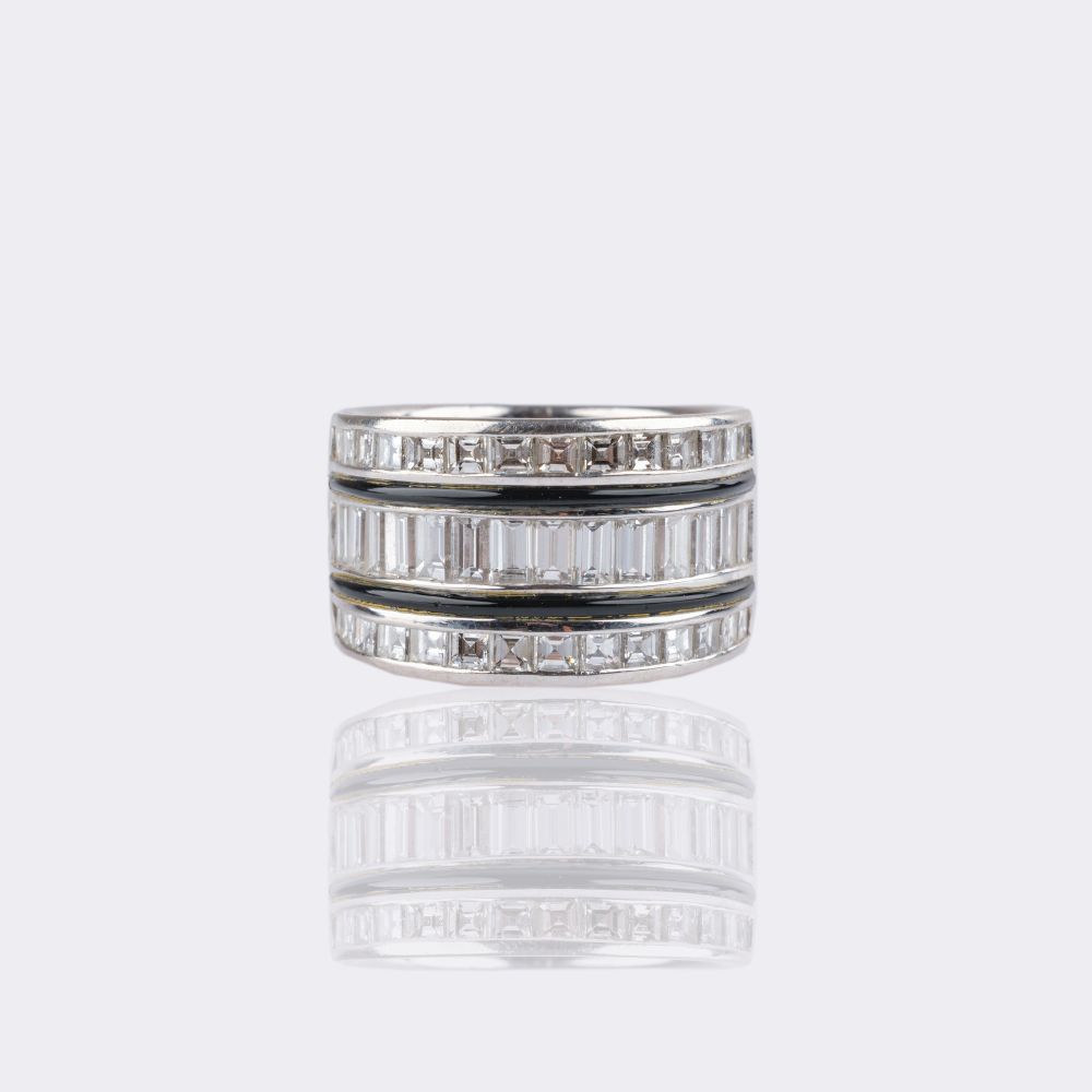 Wide Memory Diamond Ring