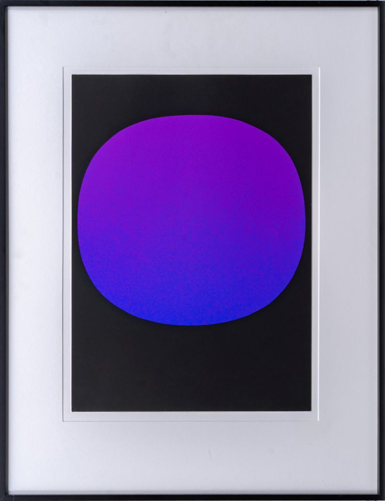 Blue Violet Circle on Black - image 2