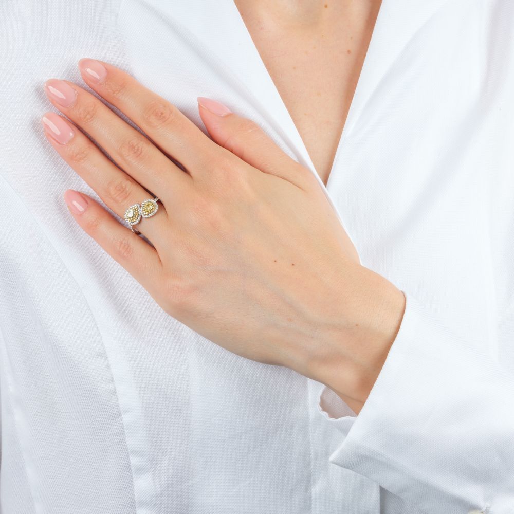 Moi-et-Toi Fancy-Diamond Ring - image 4