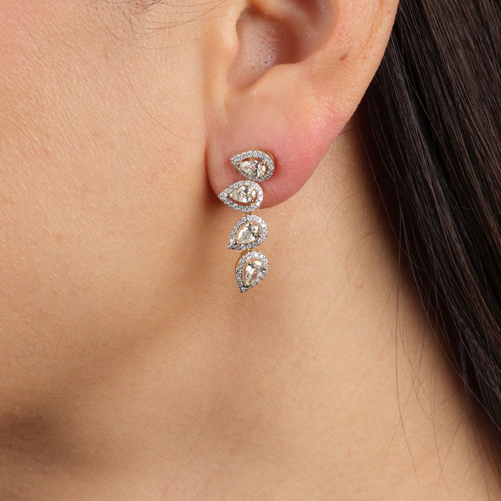 Pair of Diamond Earrings - image 2
