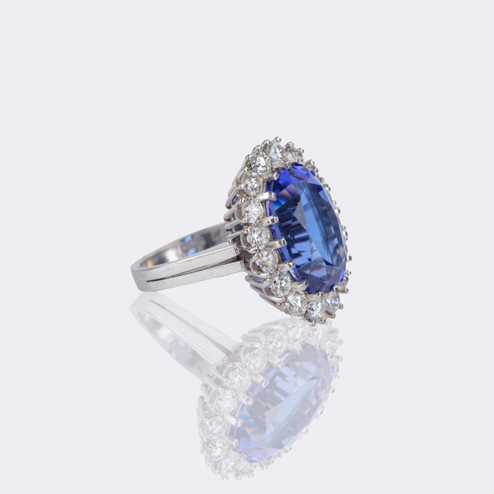 Fine Tanzanite Diamond Ring - image 2