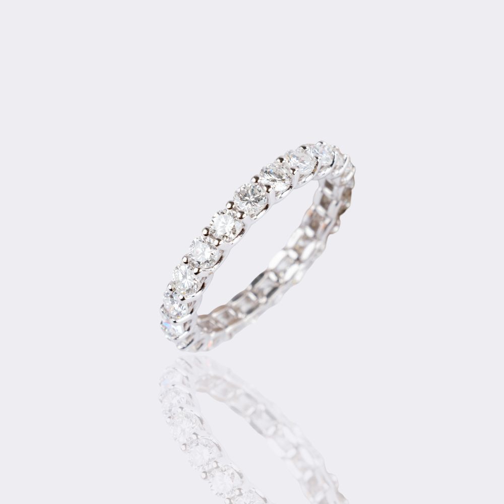 Fine Riviére Diamond Ring - image 2