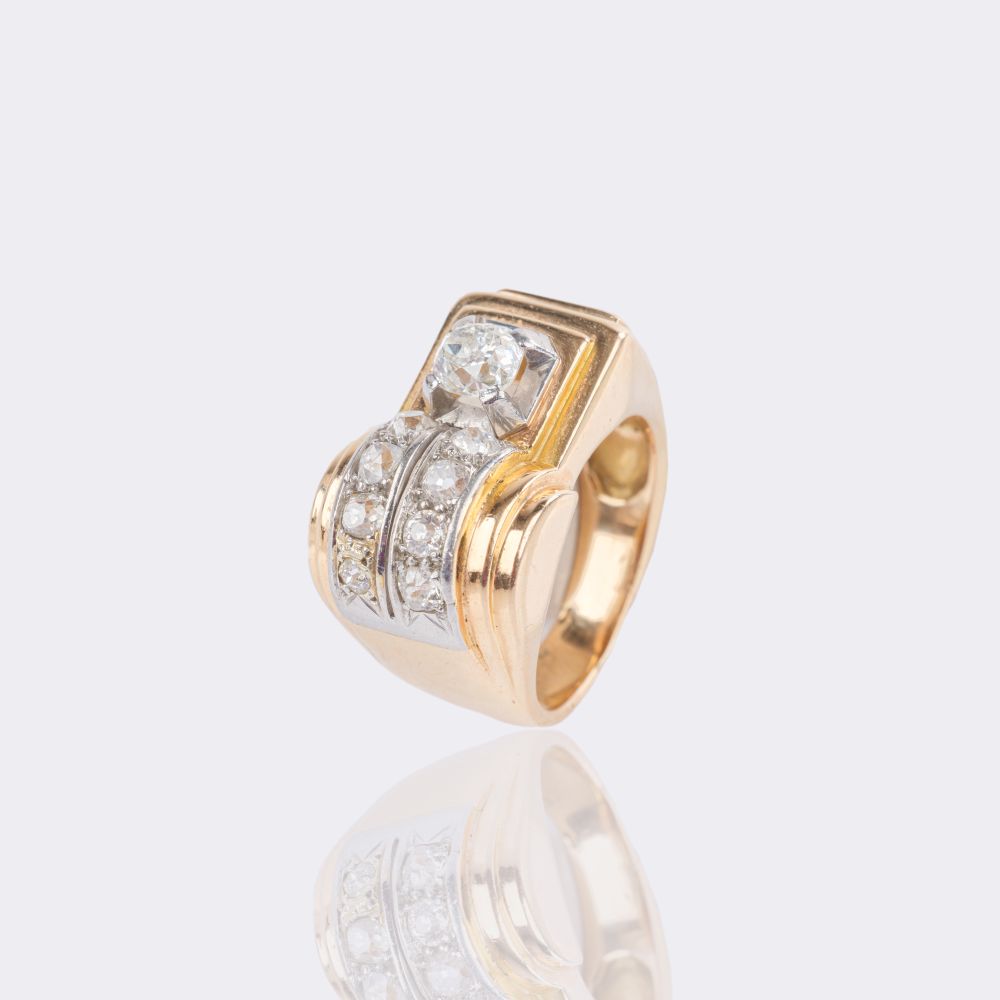 Art-déco Diamond Ring - image 2