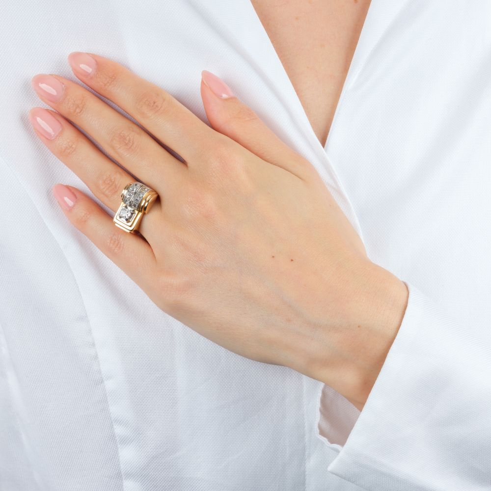 Art-déco Diamond Ring - image 3