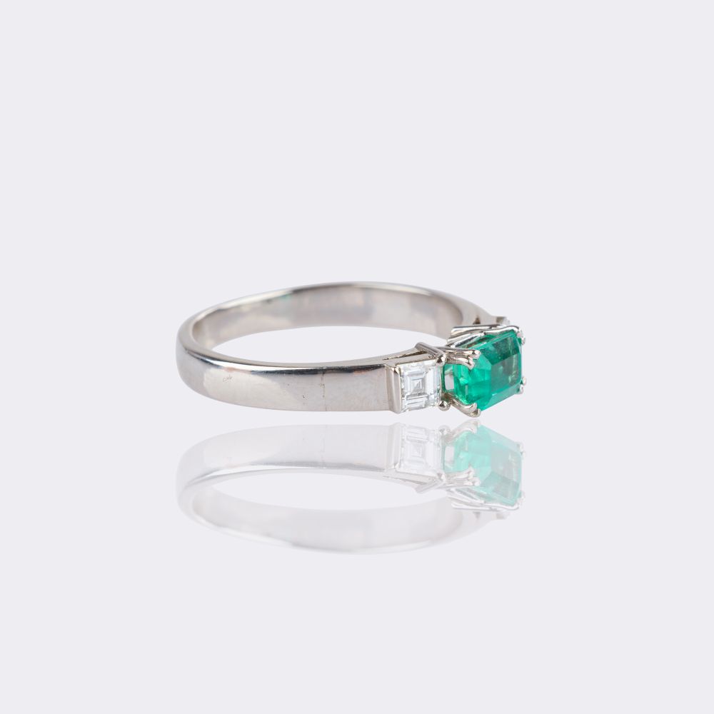 Emerald Diamond Ring - image 2