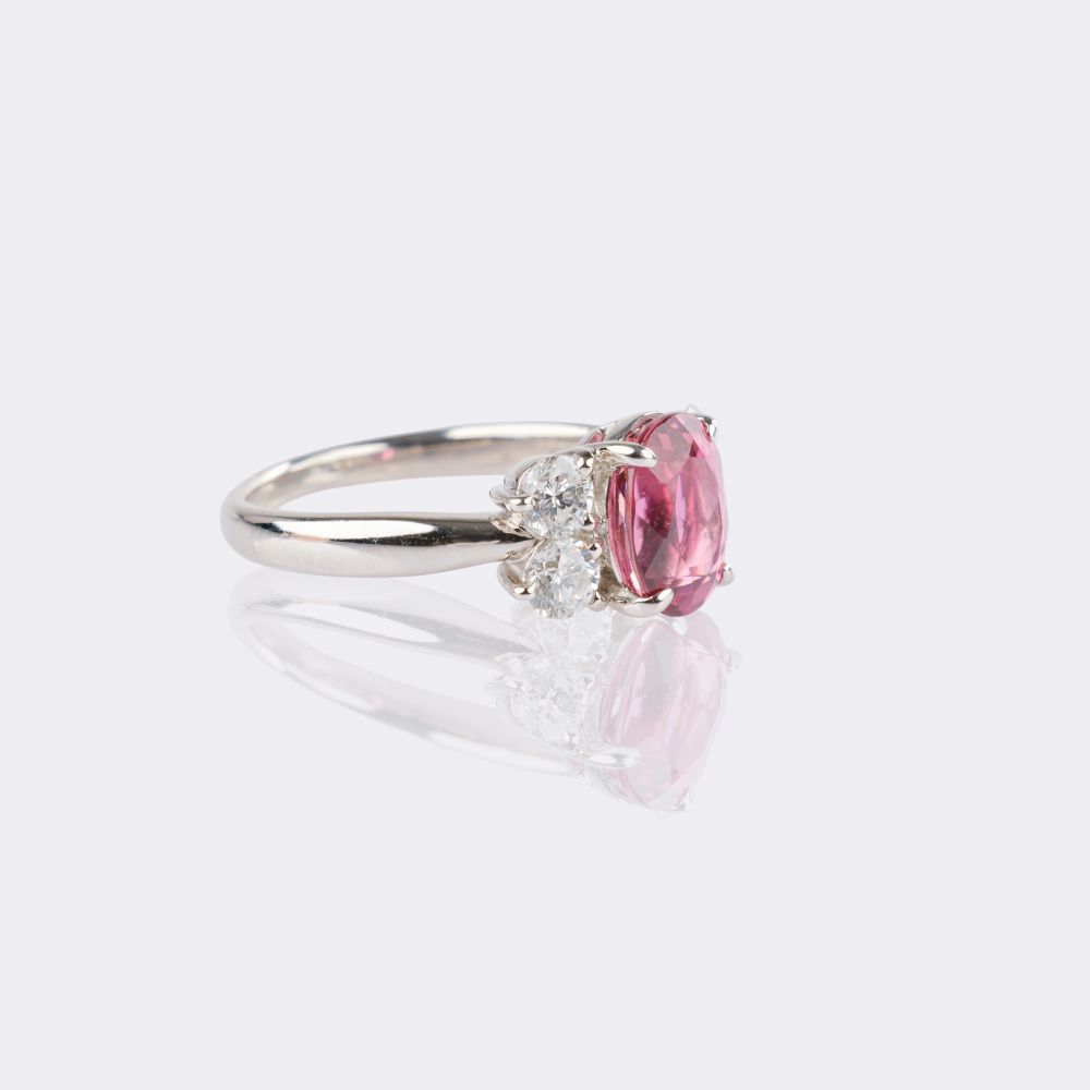 Diamond Pink Tourmaline Ring - image 2
