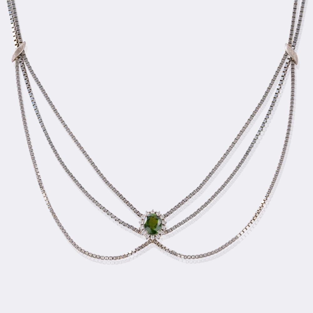 Multi-Row Tourmaline Necklace