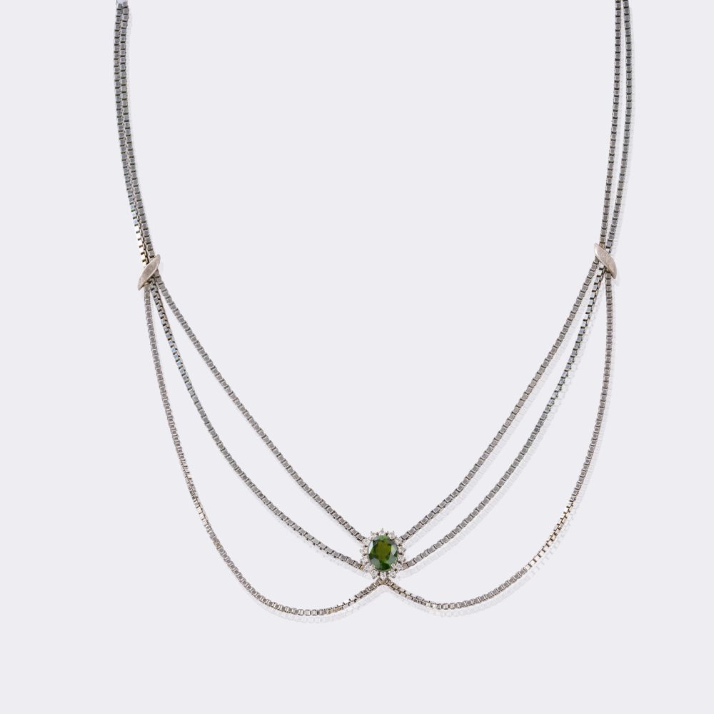 Multi-Row Tourmaline Necklace - image 3