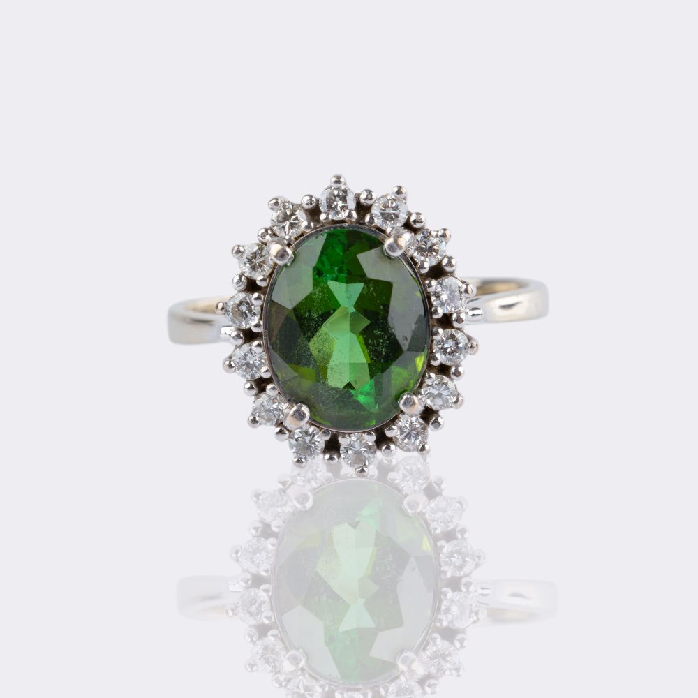 Tourmaline Diamond Ring