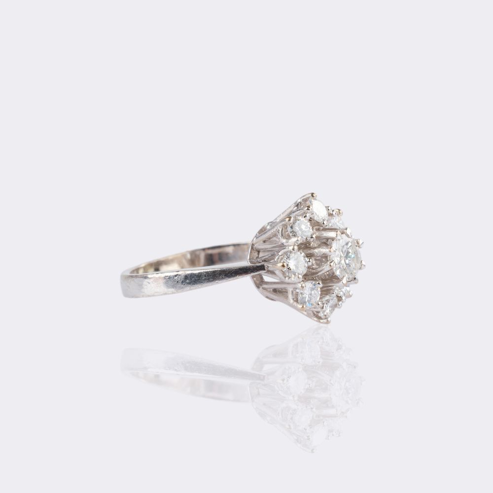 Floral Diamond Ring - image 2