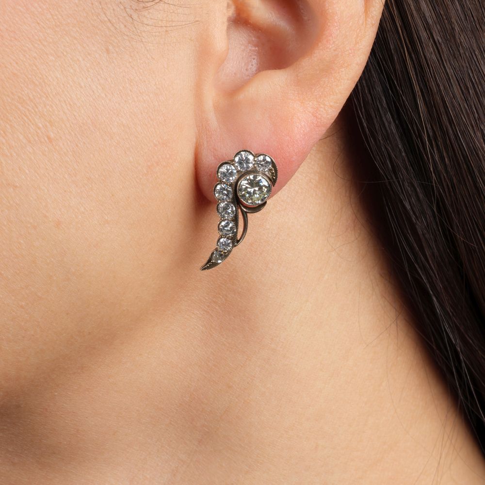 Pair of Diamond Earrings - image 2