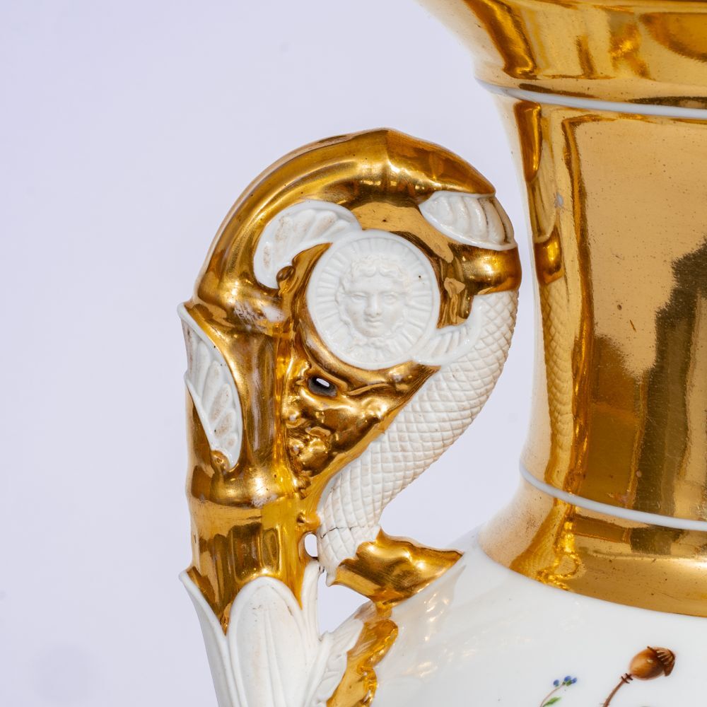 A Pair of rare Empire Vases with Splendid Flower Painting - image 4