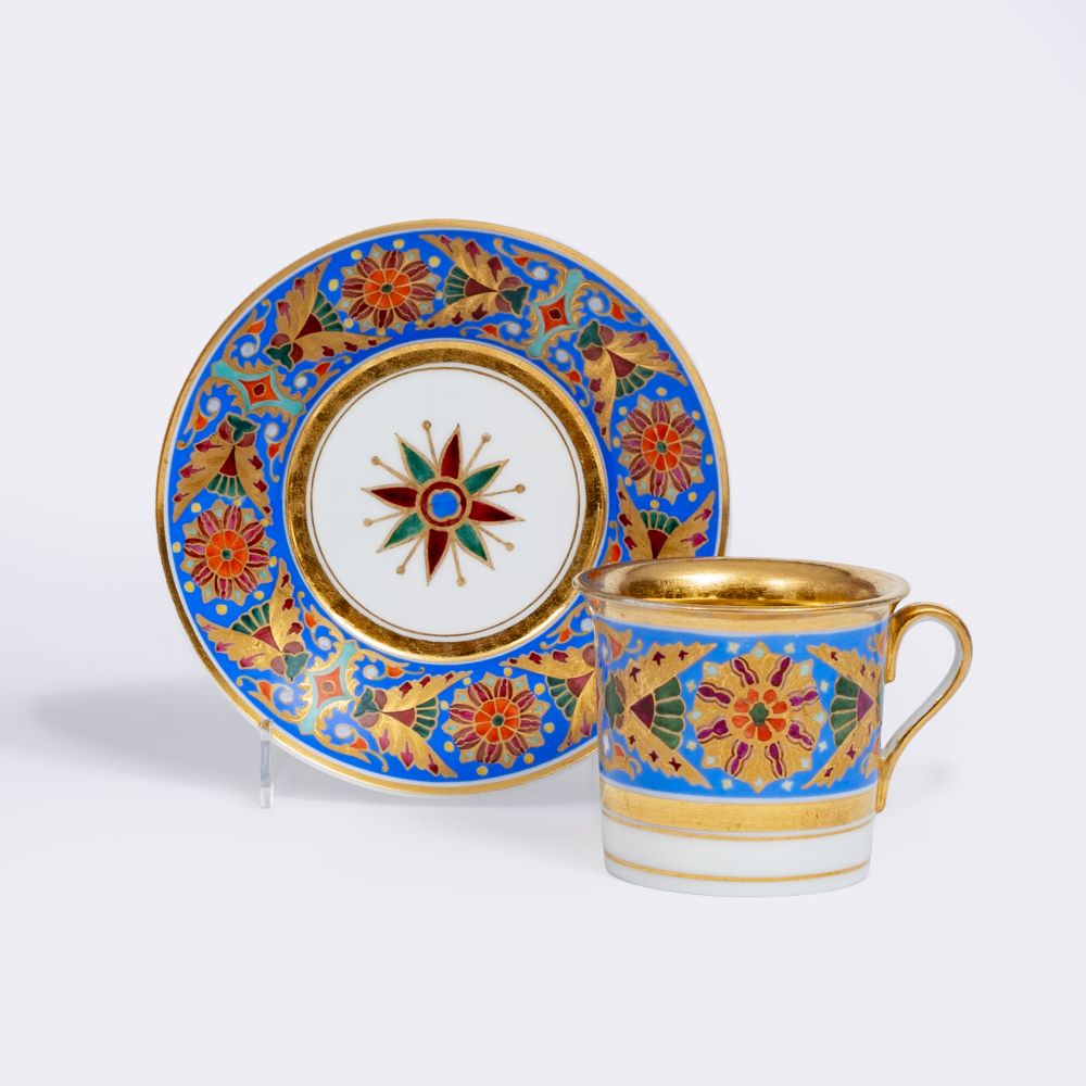 A Cup with Arabesque Decor
