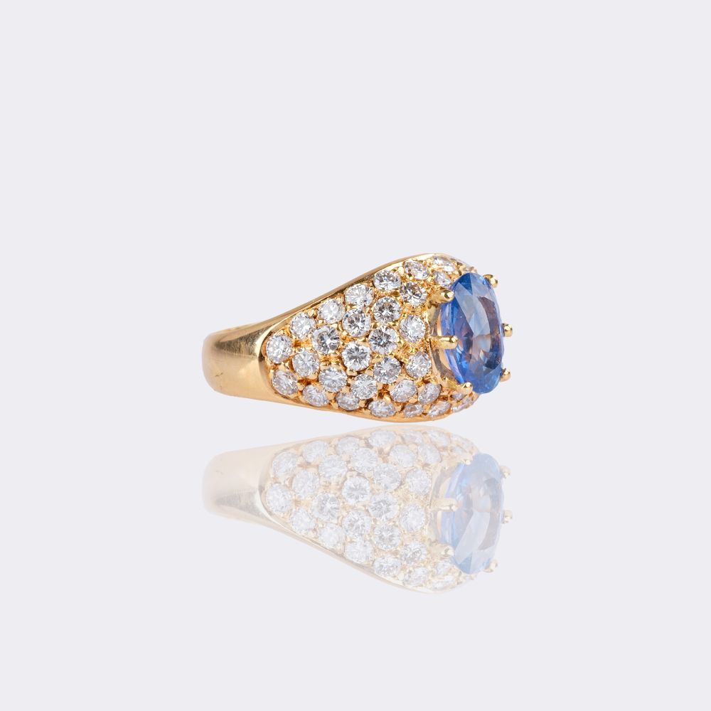 Sapphire Diamond Ring - image 2