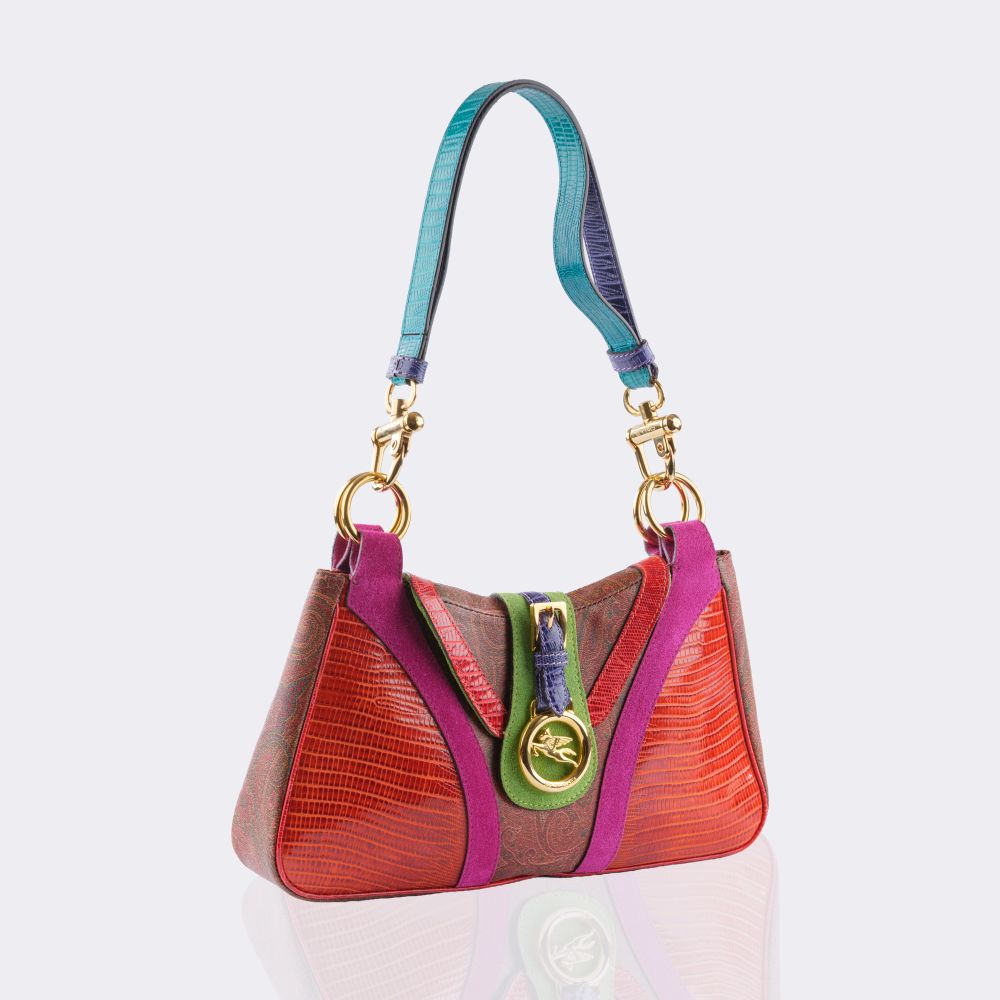 Paisley-Jacquard Bag With Leather Trim - image 2