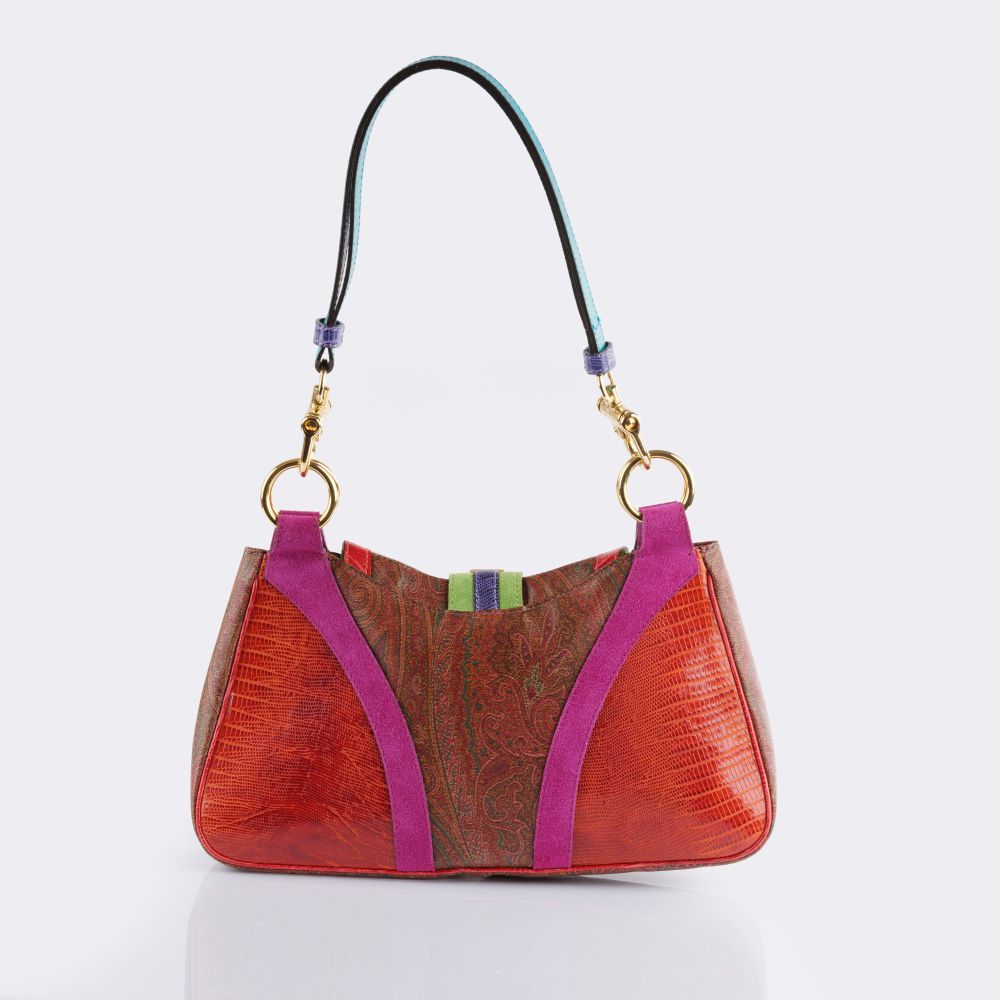 Paisley-Jacquard Bag With Leather Trim - image 3