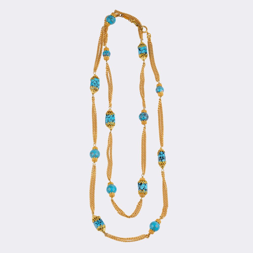 Faux Turquoise Vintage Sautoir