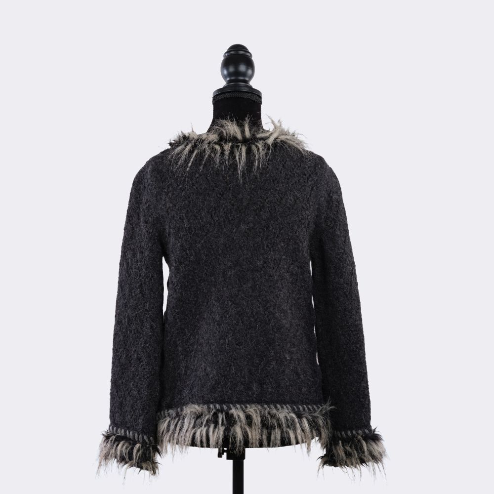 Alpaca Cashmere Jacket With Faux Fur - image 3
