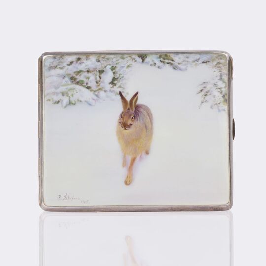 Cigarette Case with painting 'Rabbit'