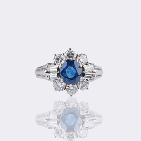 Sapphire Diamond Ring