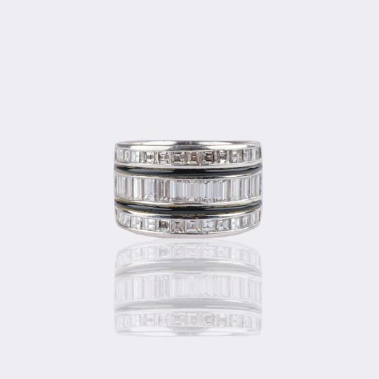 Wide Memory Diamond Ring