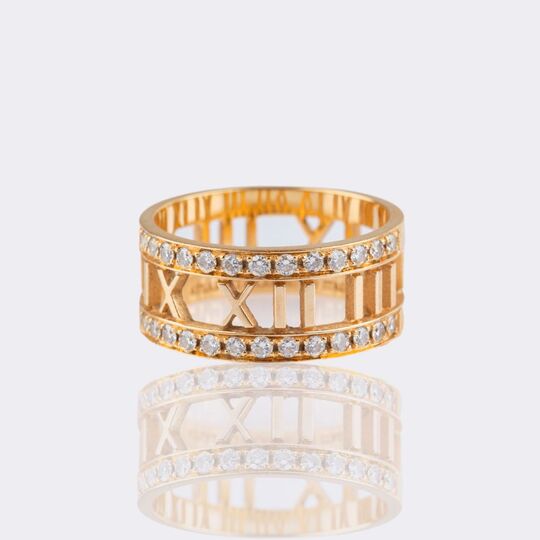 Atlas Open Ring with Diamonds